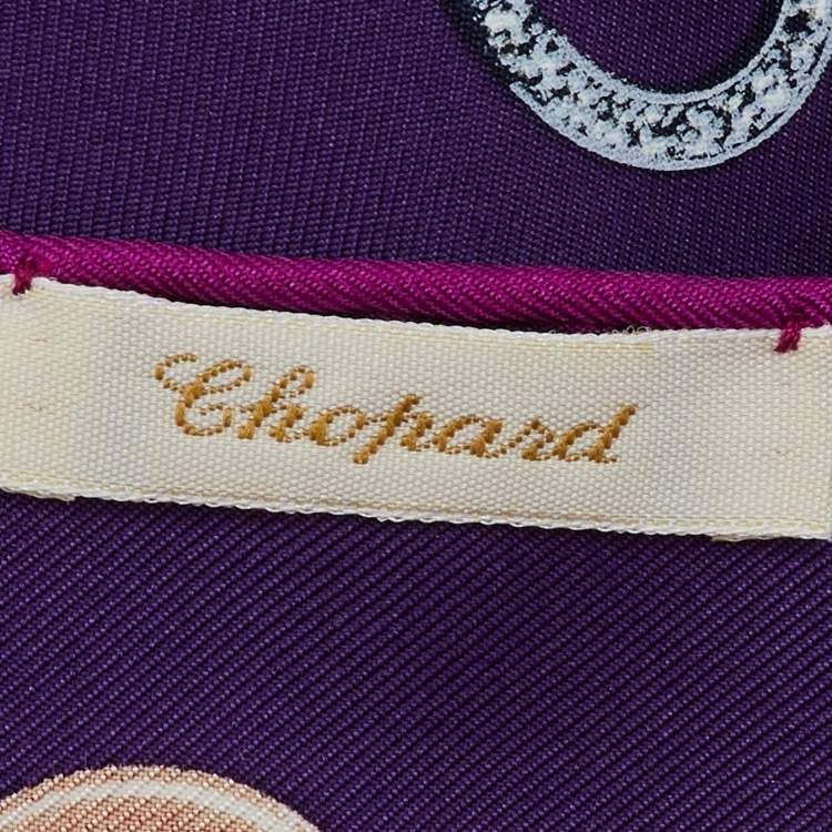 Pre Owned Chopard Purple Happy Spirit Silk Scarf