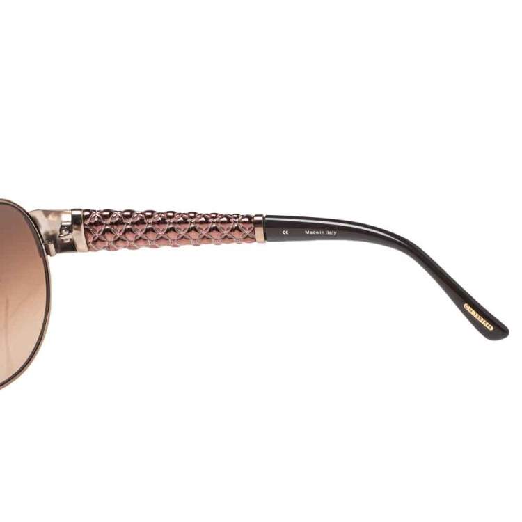 Pre Owned Chopard Brown SCH994 Aviator Gradient Sunglasses