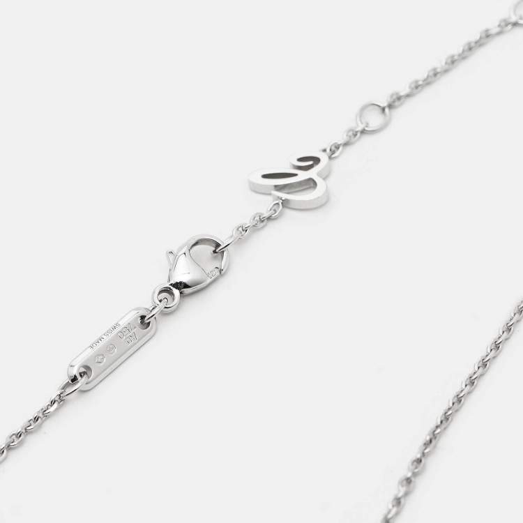 Pre Owned Chopard Ice Cube Diamonds 18k White Gold Necklace