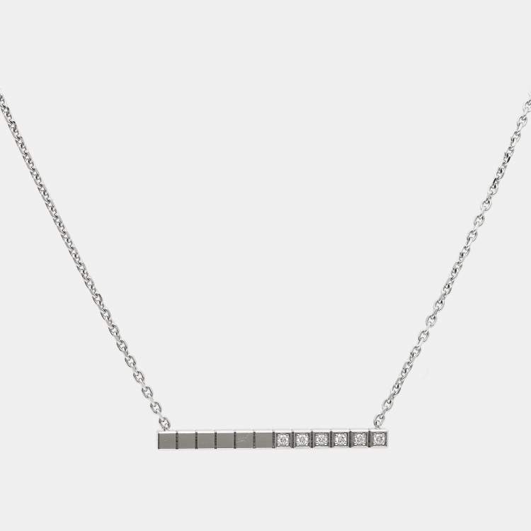 Pre Owned Chopard Ice Cube Diamonds 18k White Gold Necklace