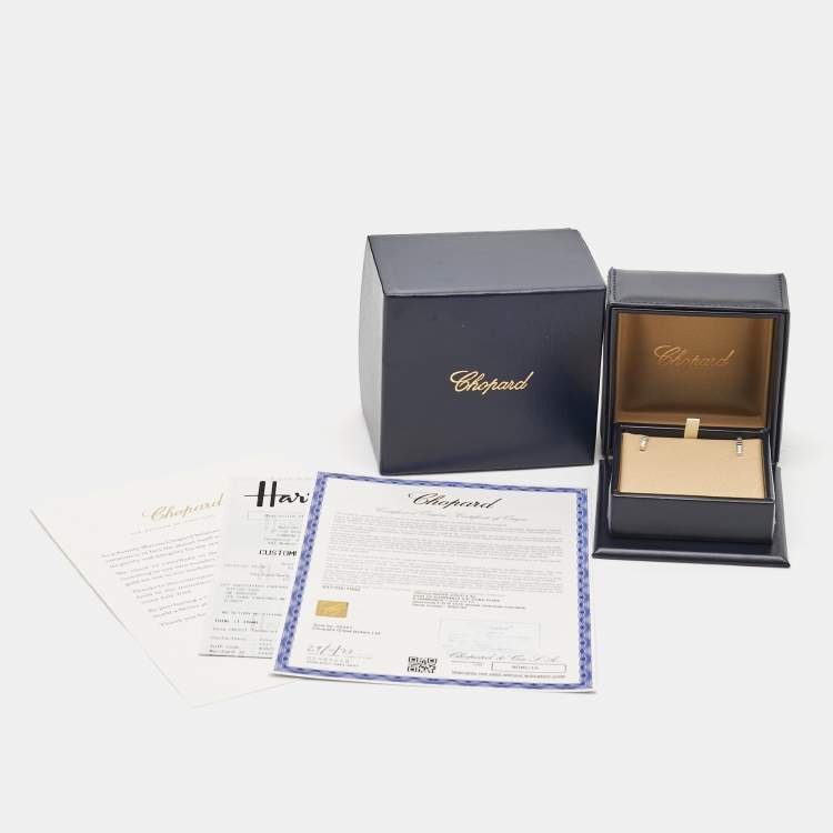 Pre Owned Chopard Ice Cube Diamonds 18k White Gold Earrings