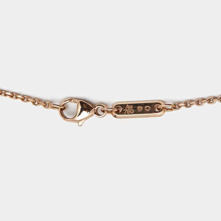 Pre Owned Chopard Happy Diamonds Icon Diamonds 18k Rose Gold Necklace