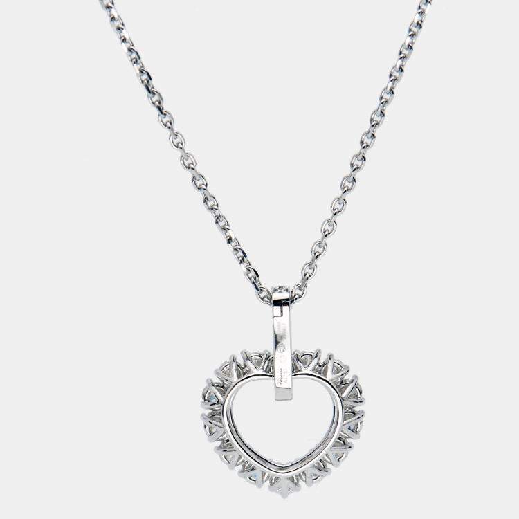 Pre Owned Chopard L'heure Du Diamant 18k White Gold Pendant Necklace