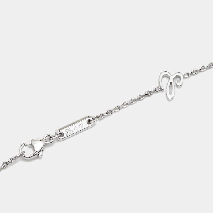 Pre Owned Chopard L'heure Du Diamant 18k White Gold Pendant Necklace