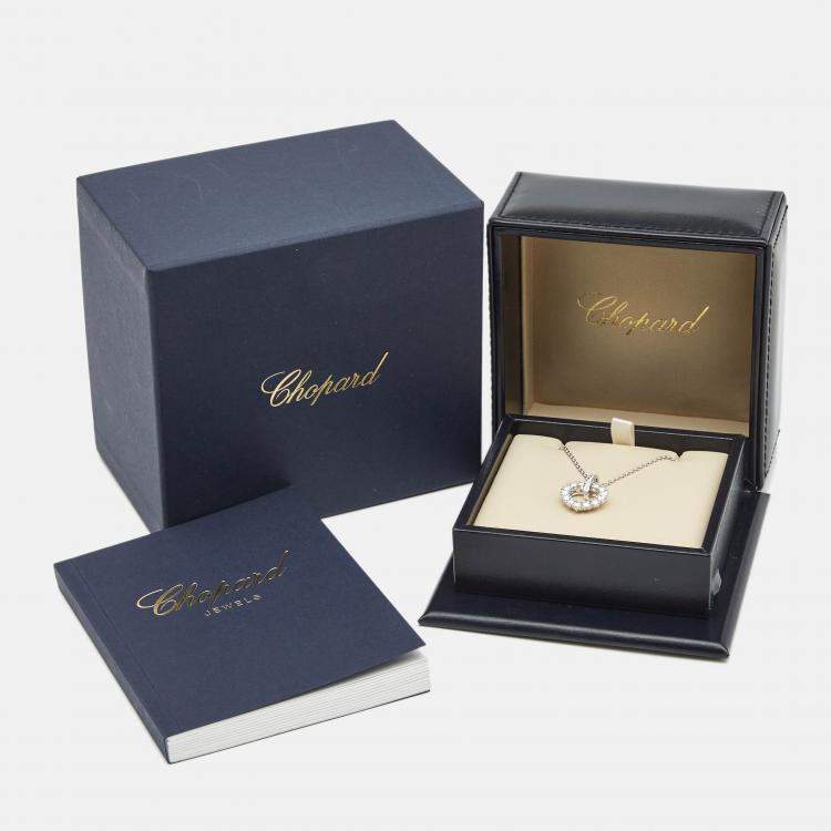 Pre Owned Chopard L'heure Du Diamant 18k White Gold Pendant Necklace