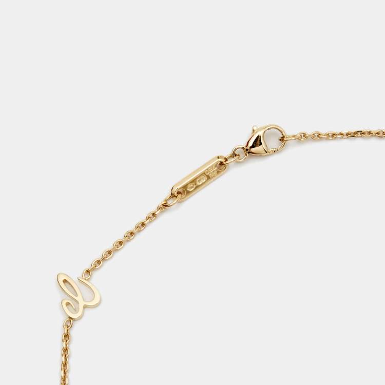 Pre Owned Chopard Happy Diamonds  Icon 18k Yellow Gold Pendand Necklace