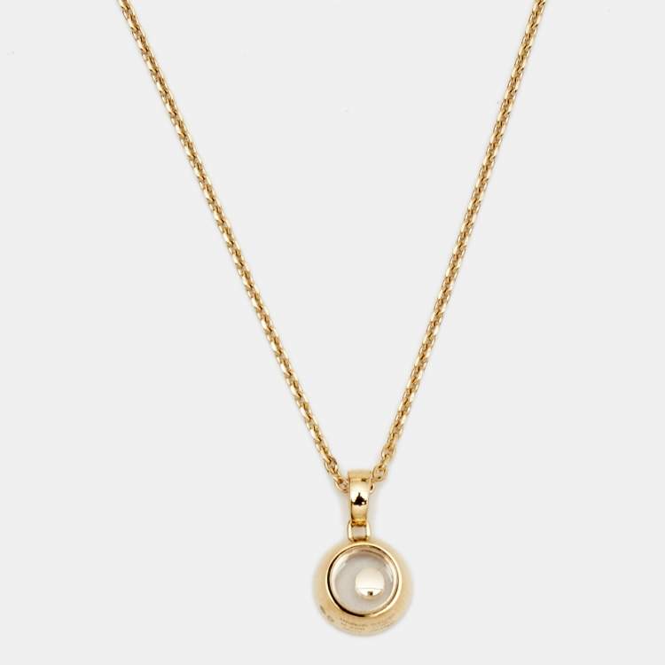Pre Owned Chopard Happy Diamonds  Icon 18k Yellow Gold Pendand Necklace