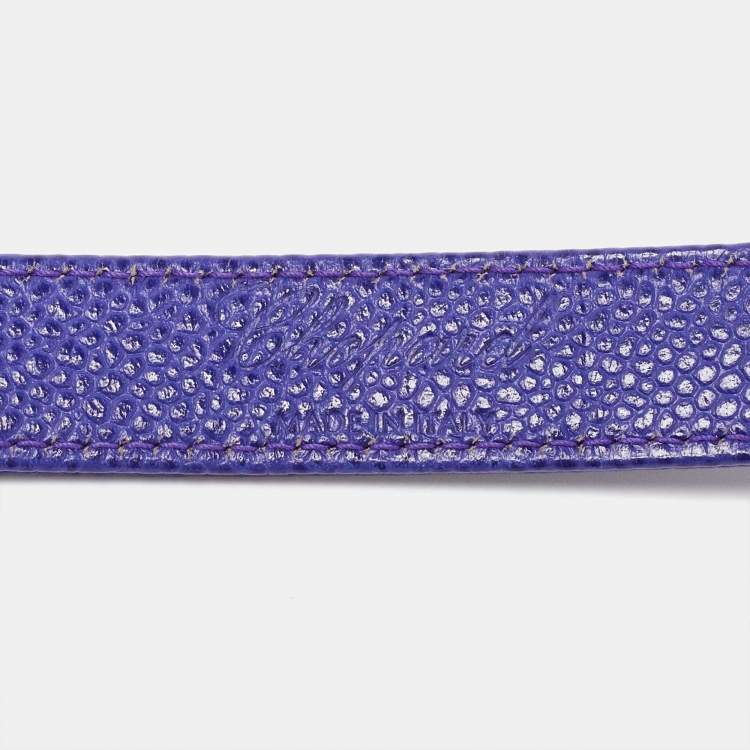 Pre Owned Chopard Purple Textured Leather Miss Happy Belt 115CM