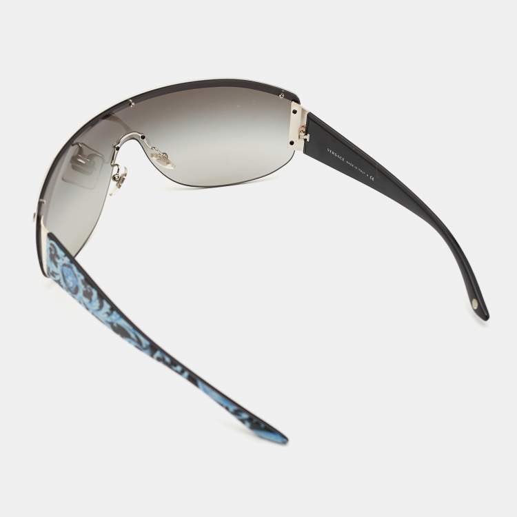 Pre Owned Chopard Black Gradient MOD. 4232-B Crystals Shield Sunglasses