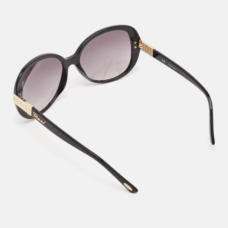 Pre Owned Chopard Black Gradient SCH 110S Oversized Sunglasses
