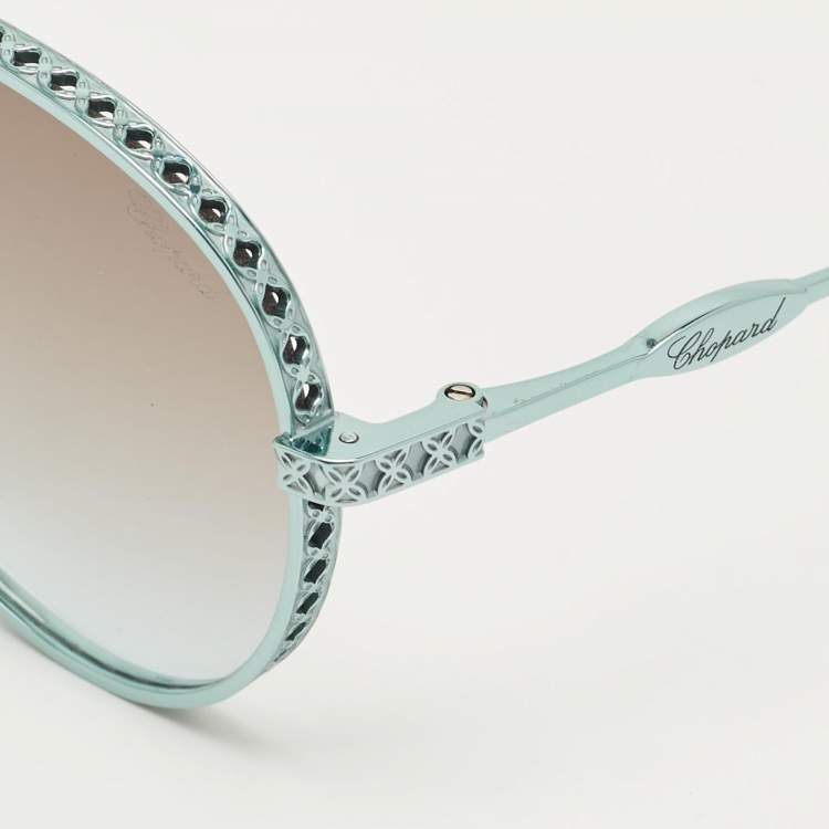 Pre Owned Chopard Blue Gradient SCHC86 0844  Aviators Sunglasses