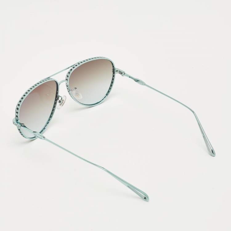 Pre Owned Chopard Blue Gradient SCHC86 0844  Aviators Sunglasses