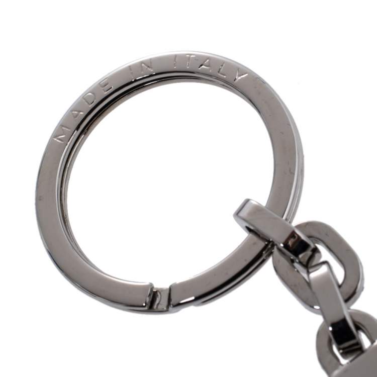 Pre Owned Chopard Silver Tone Logo Key Ring