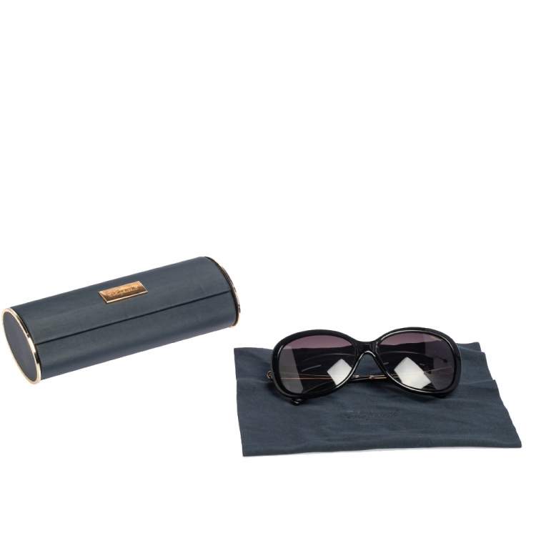 Pre Owned Chopard Gold Tone/Black SCH090S Square Gradient Sunglasses