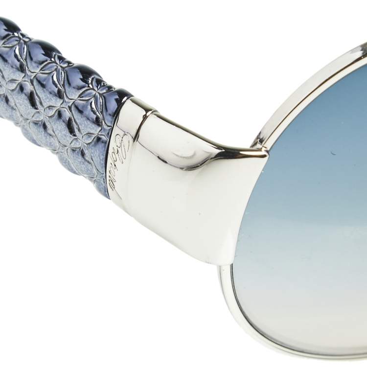 Pre Owned Chopard Blue Acetate SCH 994 Gradient Aviator Sunglasses