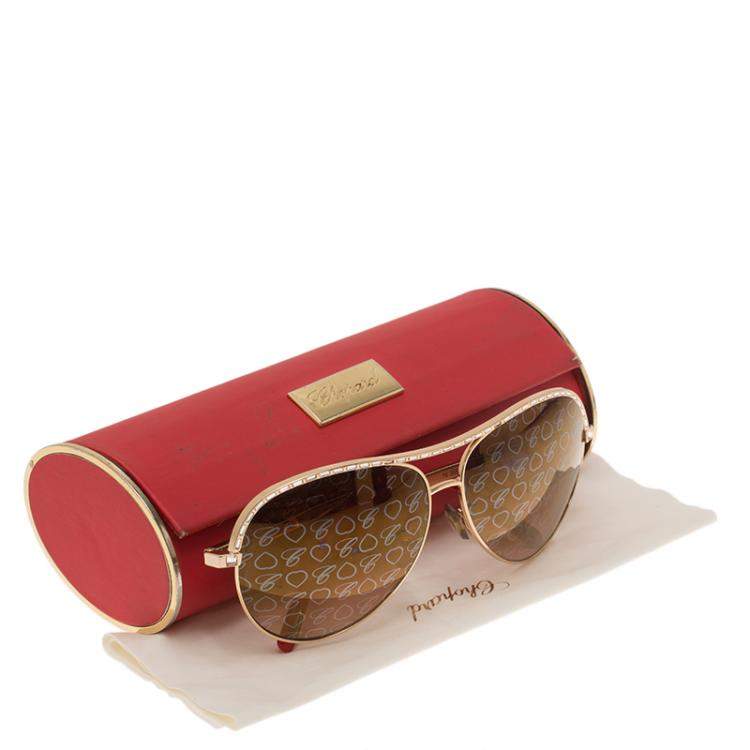 Pre Owned Chopard Rose Gold SCH 8070 Special Edition Aviators