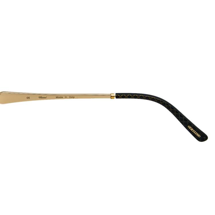 Pre Owned Chopard Gold Tone/ Grey Gradient SCH870S Aviator Sunglasses