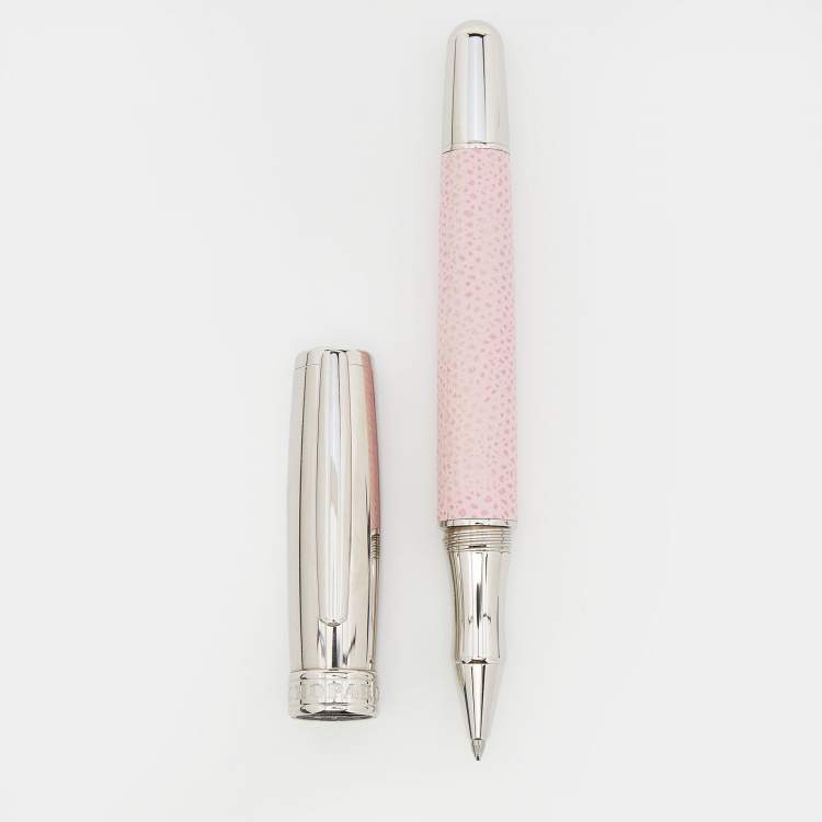 Chopard Grained Pink Leather II Classico Rollerball Pen Chopard The Luxury Closet