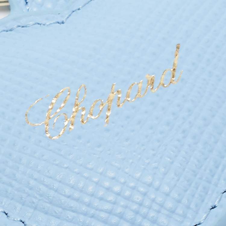 Pre Owned Chopard Blue Leather Heart Key Ring