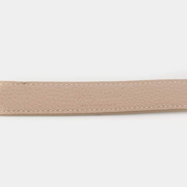 Pre Owned Chopard Old Rose Leather Slim Belt 100CM