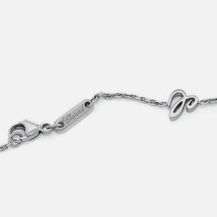 Pre Owned Chopard Happy Diamonds Icons 18k White Gold Pendant Necklace