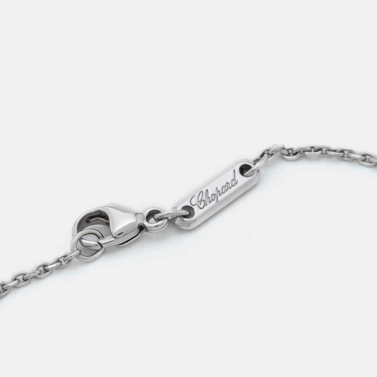 Pre Owned Chopard Happy Diamonds Icons 18k White Gold Pendant Necklace