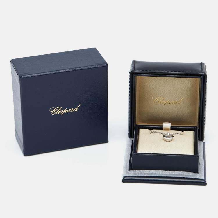Pre Owned Chopard Happy Diamonds Icons 18k White Gold Pendant Necklace