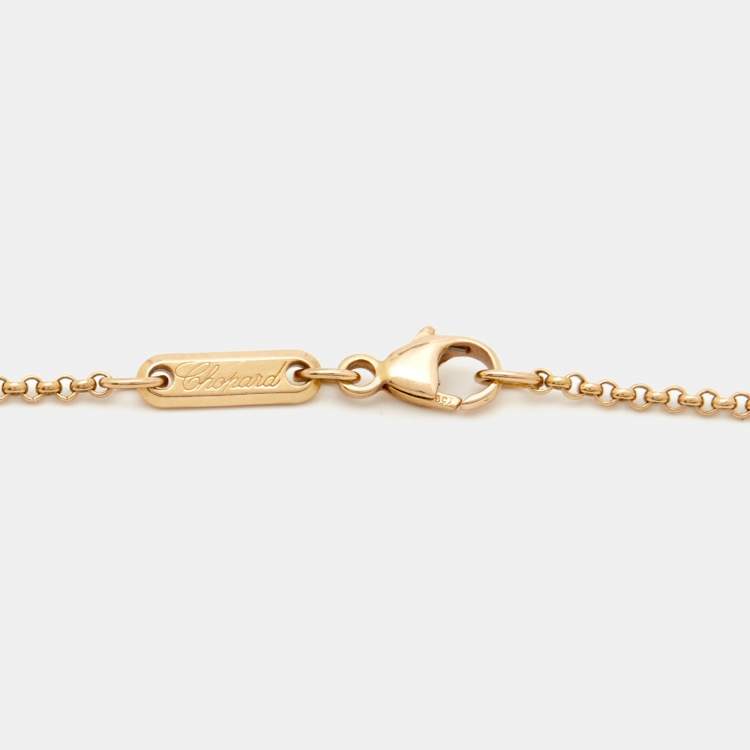 Pre Owned Chopard  Happy Diamonds 18k Rose Gold Necklace