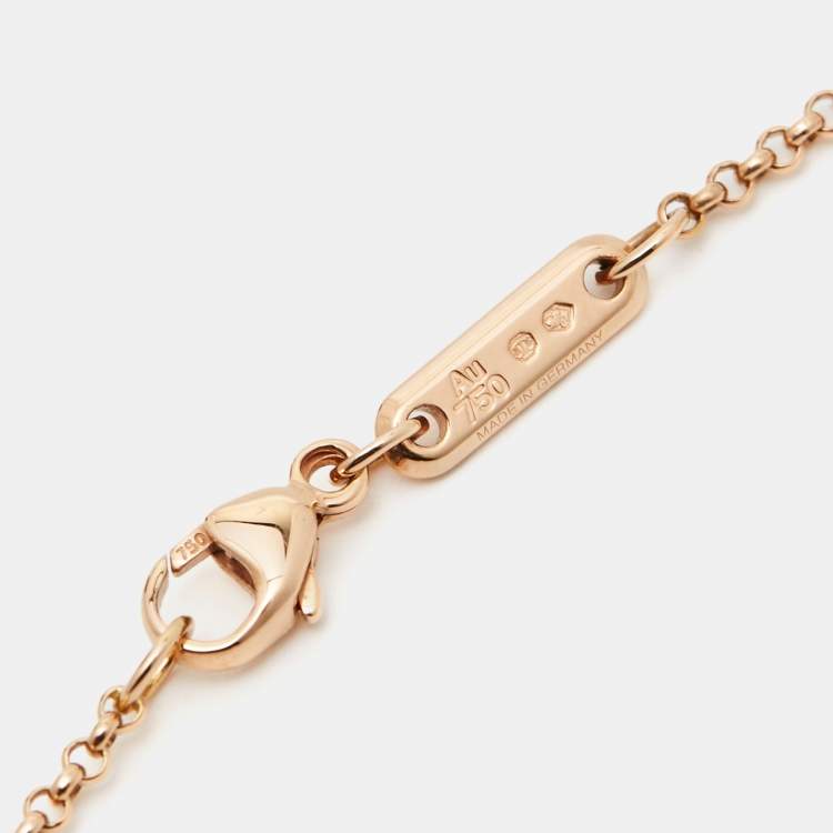 Pre Owned Chopard Happy Hearts Diamond 18k Rose Gold Bracelet