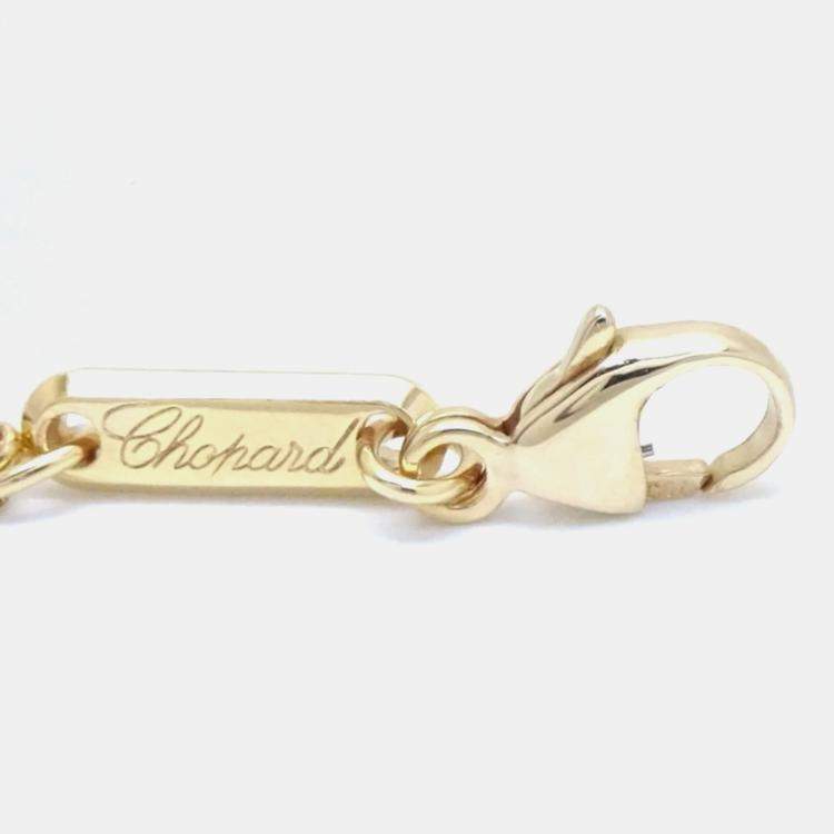 Pre Owned Chopard 18K Yellow Gold and Diamond Happy Diamonds Heart Pendant Necklace