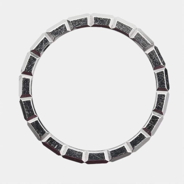 Pre Owned Chopard Ice Cube Diamond 18k White Gold Band Ring Size 56