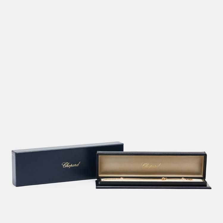 Pre Owned Chopard Happy Diamonds 18k Rose Gold Ankle Bracelet