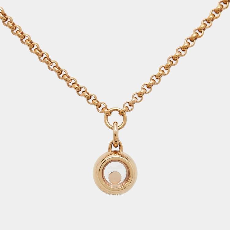 Pre Owned Chopard Happy Diamonds 18k Rose Gold Ankle Bracelet