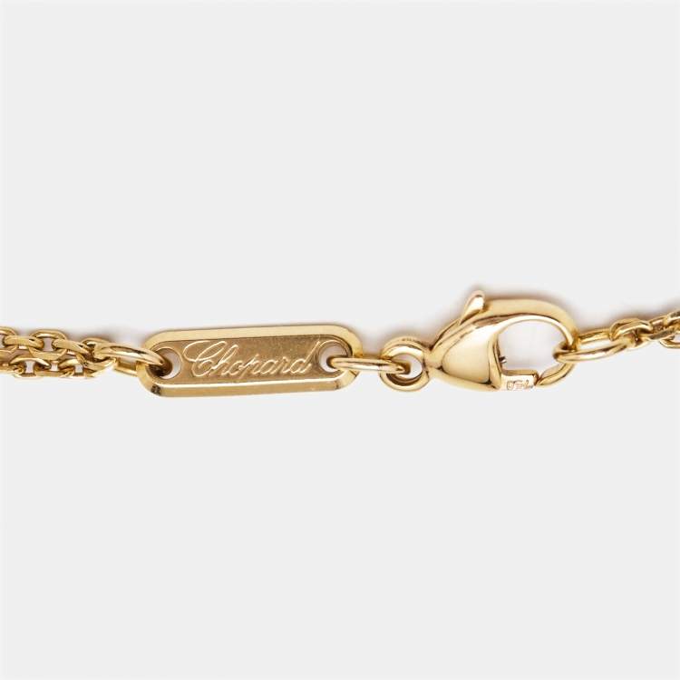 Pre Owned Chopard Happy Spirit Diamonds 18k Two Tone Gold Necklace
