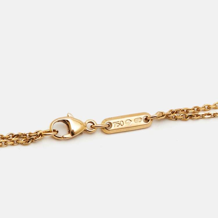 Pre Owned Chopard Happy Spirit Diamonds 18k Two Tone Gold Necklace