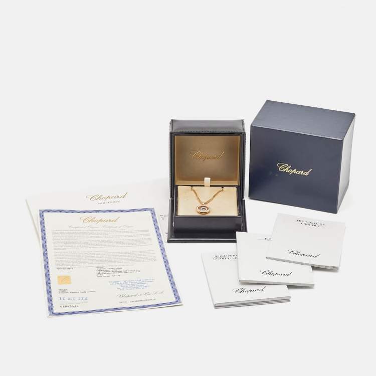 Pre Owned Chopard Happy Spirit Diamonds 18k Two Tone Gold Necklace