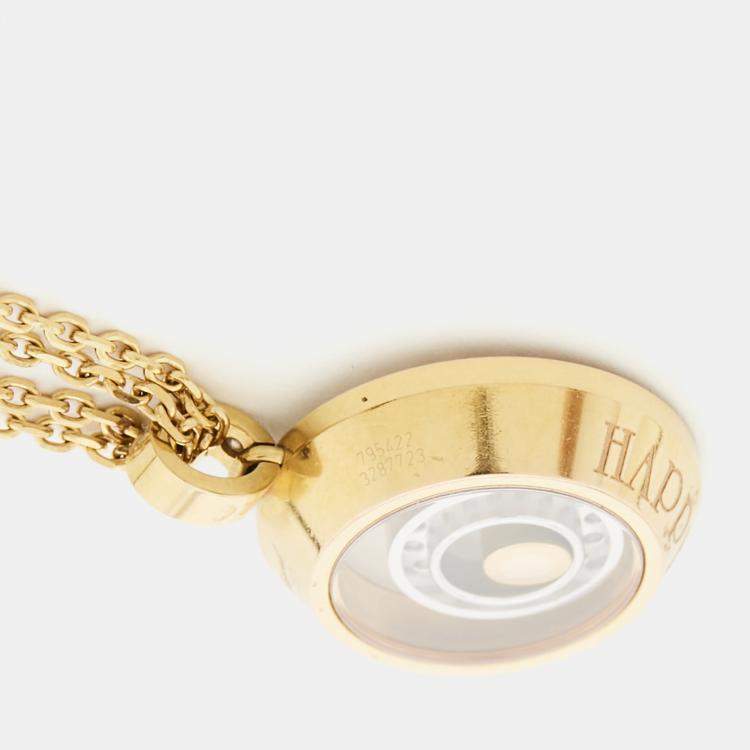 Pre Owned Chopard Happy Spirit Diamonds 18k Two Tone Gold Necklace