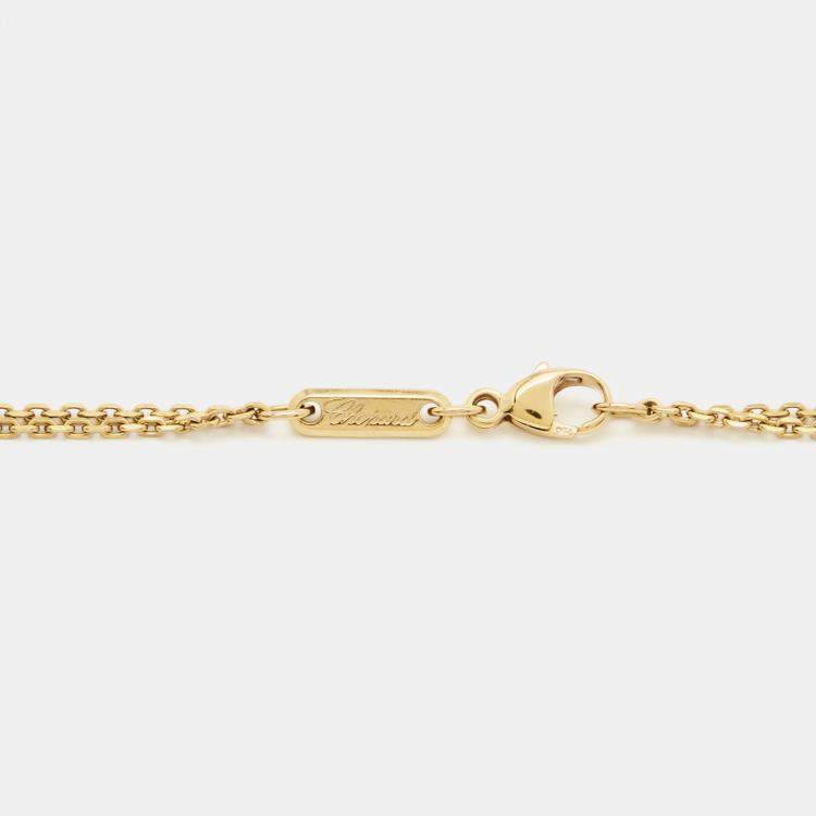 Pre Owned Chopard Happy Spirit Diamonds 18k Two Tone Gold Necklace