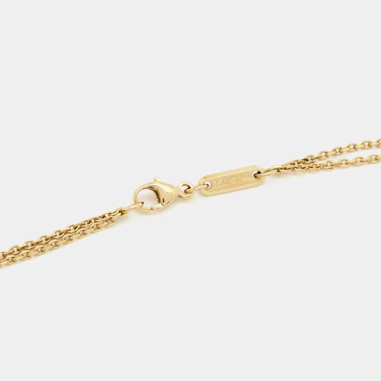 Pre Owned Chopard Happy Spirit Diamonds 18k Two Tone Gold Necklace