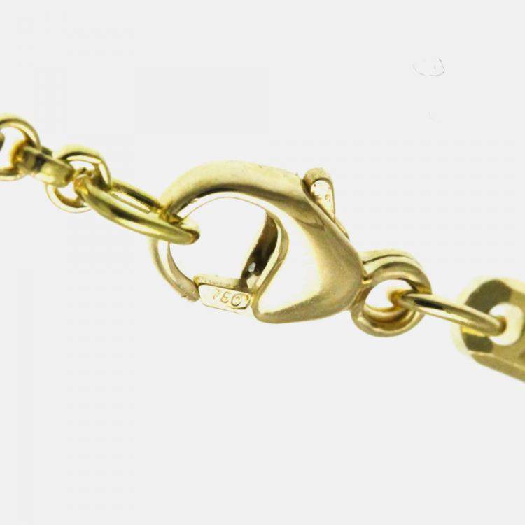 Pre Owned Chopard Happy Diamonds 18K Yellow Gold and Diamond Pendant Necklace