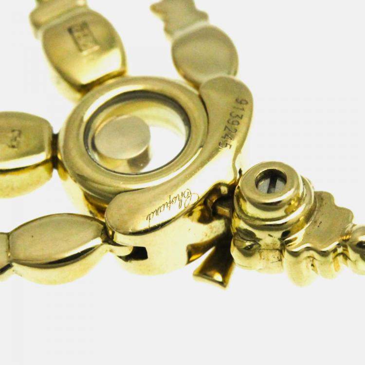 Pre Owned Chopard Happy Diamonds 18K Yellow Gold and Diamond Pendant Necklace