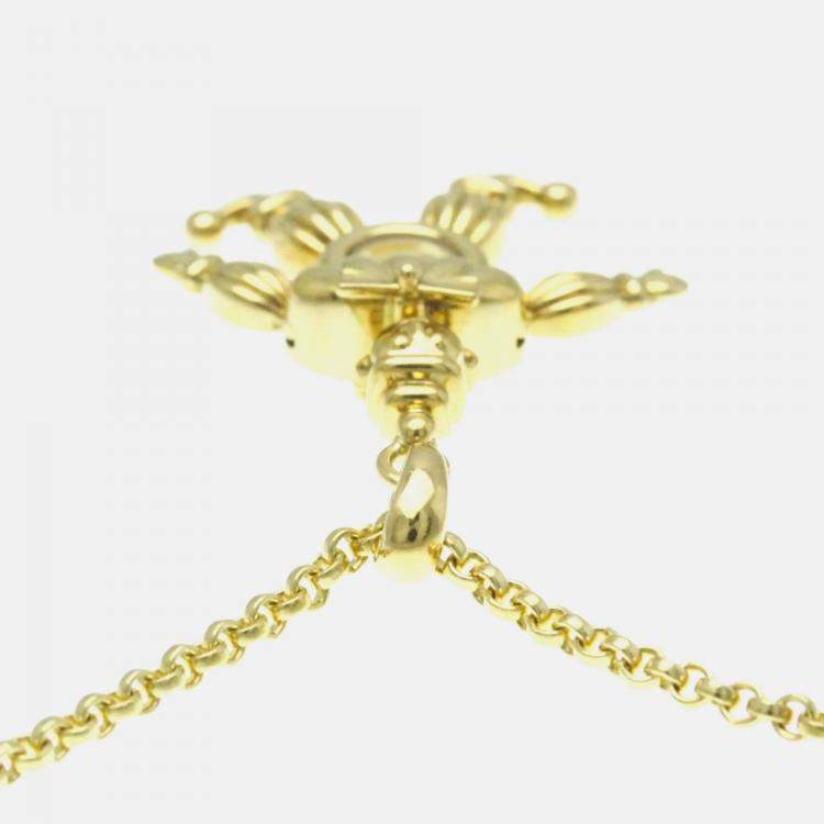 Pre Owned Chopard Happy Diamonds 18K Yellow Gold and Diamond Pendant Necklace