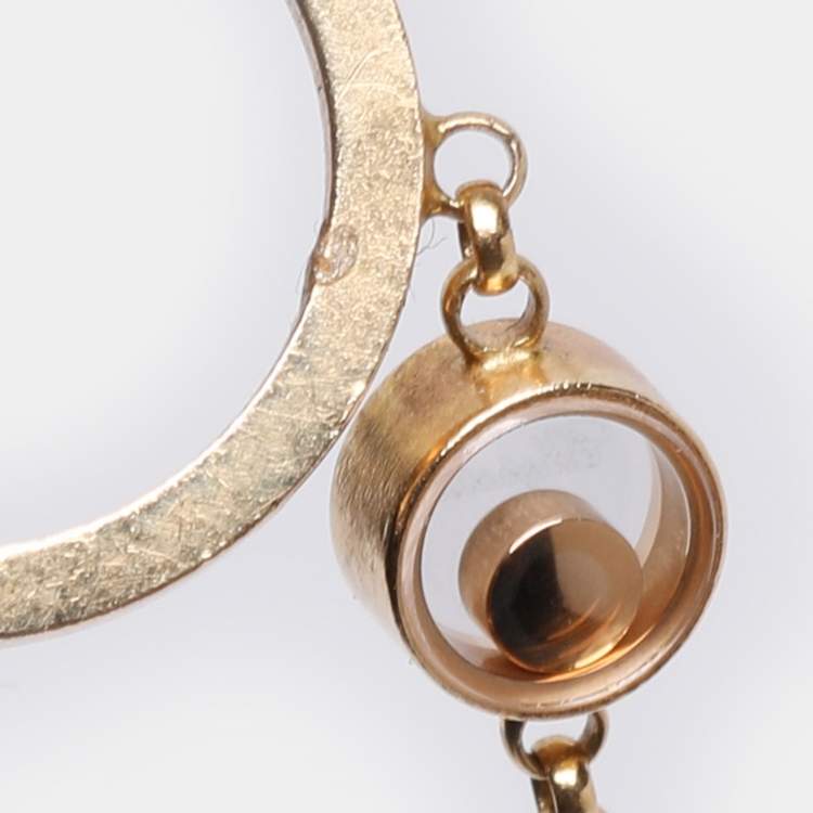 Pre Owned Chopard 18K Yellow Gold Diamond Long Link Station Necklace