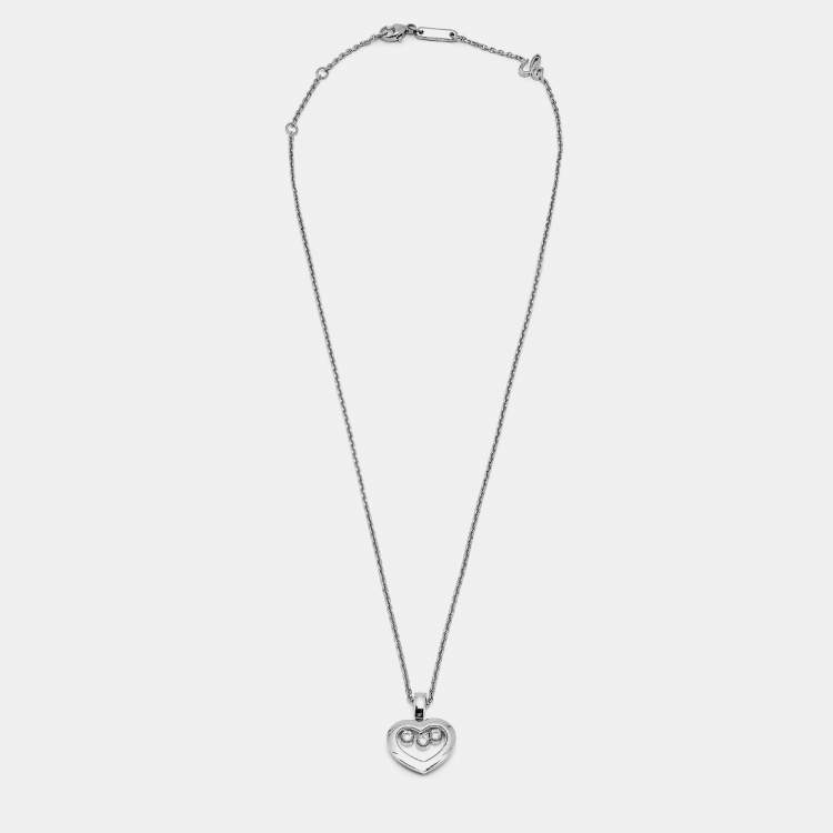 مملوكة مسبقًا Chopard Happy Diamonds Icon Diamond 18k White Gold Necklace