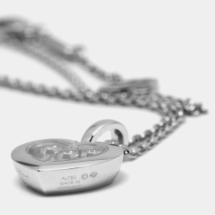 مملوكة مسبقًا Chopard Happy Diamonds Icon Diamond 18k White Gold Necklace