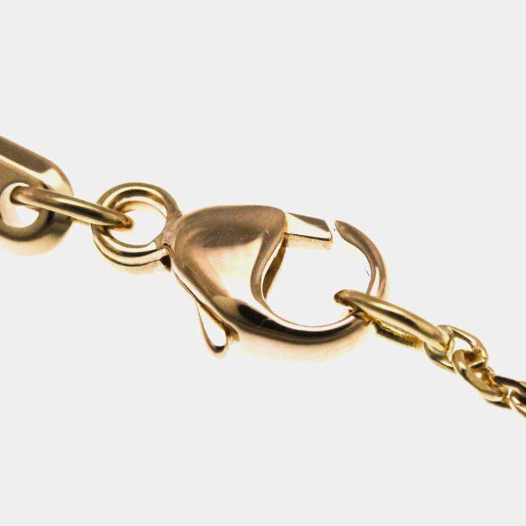 Pre Owned Chopard Happy Diamonds 18K Rose Gold Ruby Necklace
