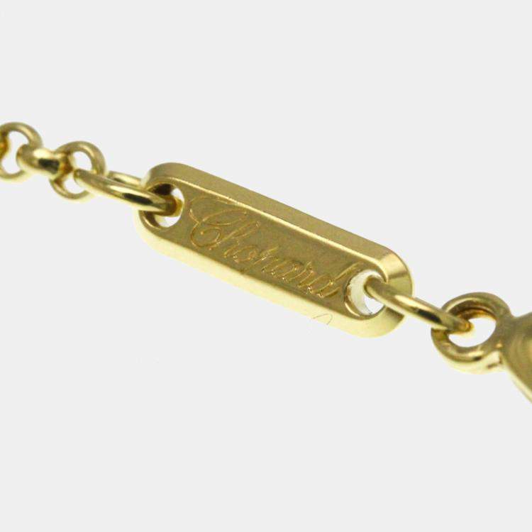 Pre Owned Chopard Happy Diamonds 18K Yellow Gold Diamond Necklace