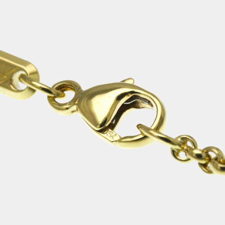 Pre Owned Chopard Happy Diamonds 18K Yellow Gold Diamond Necklace