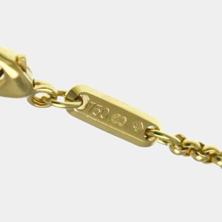 Pre Owned Chopard Happy Diamonds 18K Yellow Gold Diamond Necklace