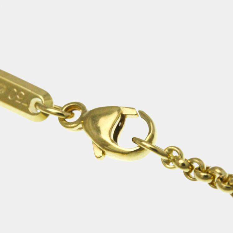 Pre Owned Chopard Happy Diamonds 18K Yellow Gold Diamond Necklace